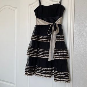 BCBG Maxazria Black & Gold Cocktail Dress